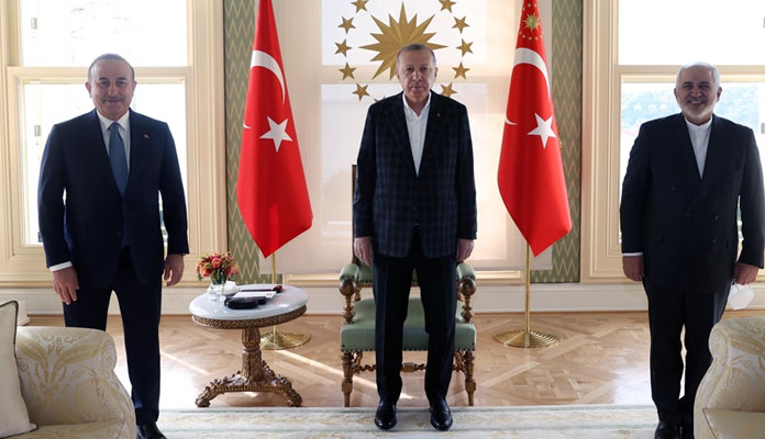 Cumhurbaşkanı Erdoğan, İran Dışişleri Bakanı Zarif'i kabul ediyor