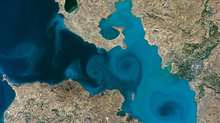 Van Gölü'nün uzaydan çekilen fotoğrafı NASA'nın favorileri arasında yer aldı