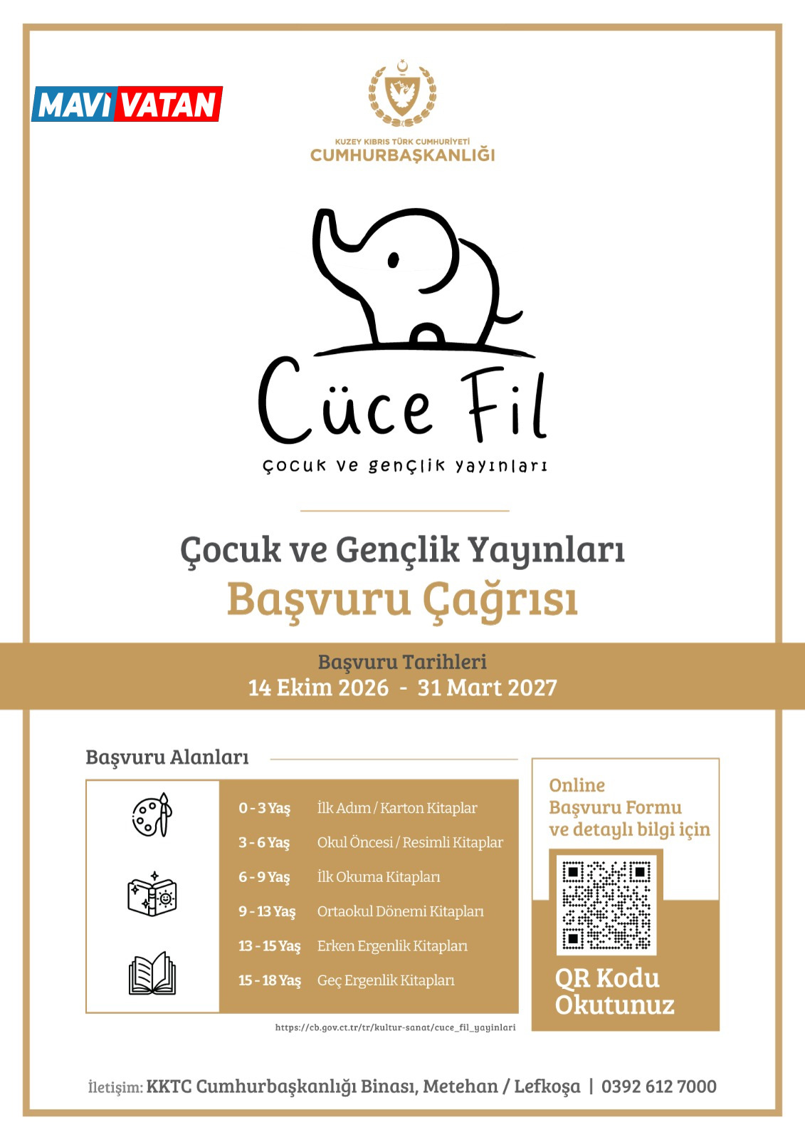 Cumhurbaşkanlığı Cüce Fil Çocuk ve Gençlik Yayınları kitap başvuruları başladı