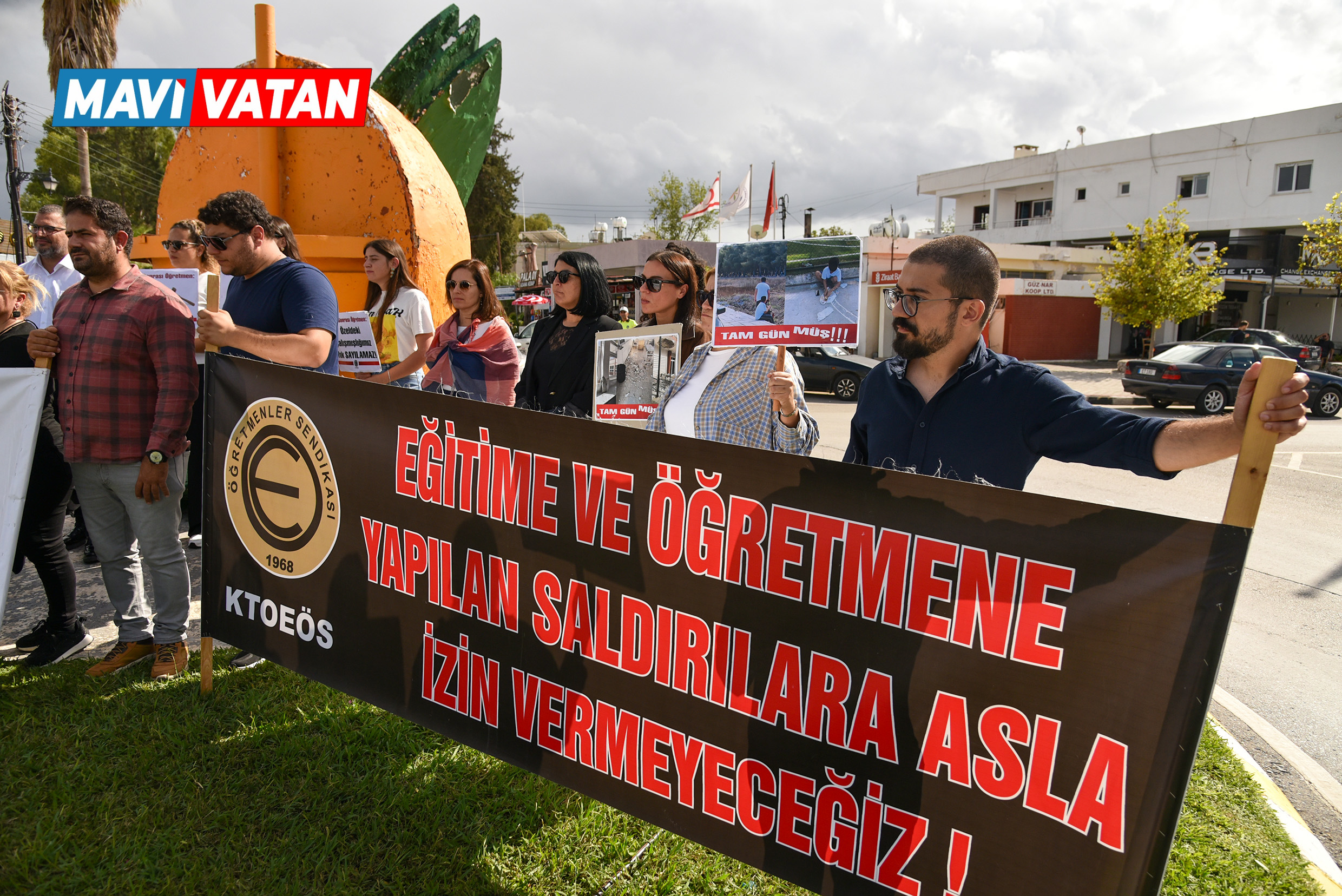 KTOEÖS, Güzelyurt ve Lefke bölgesi okullarında grev ve eylem yaptı